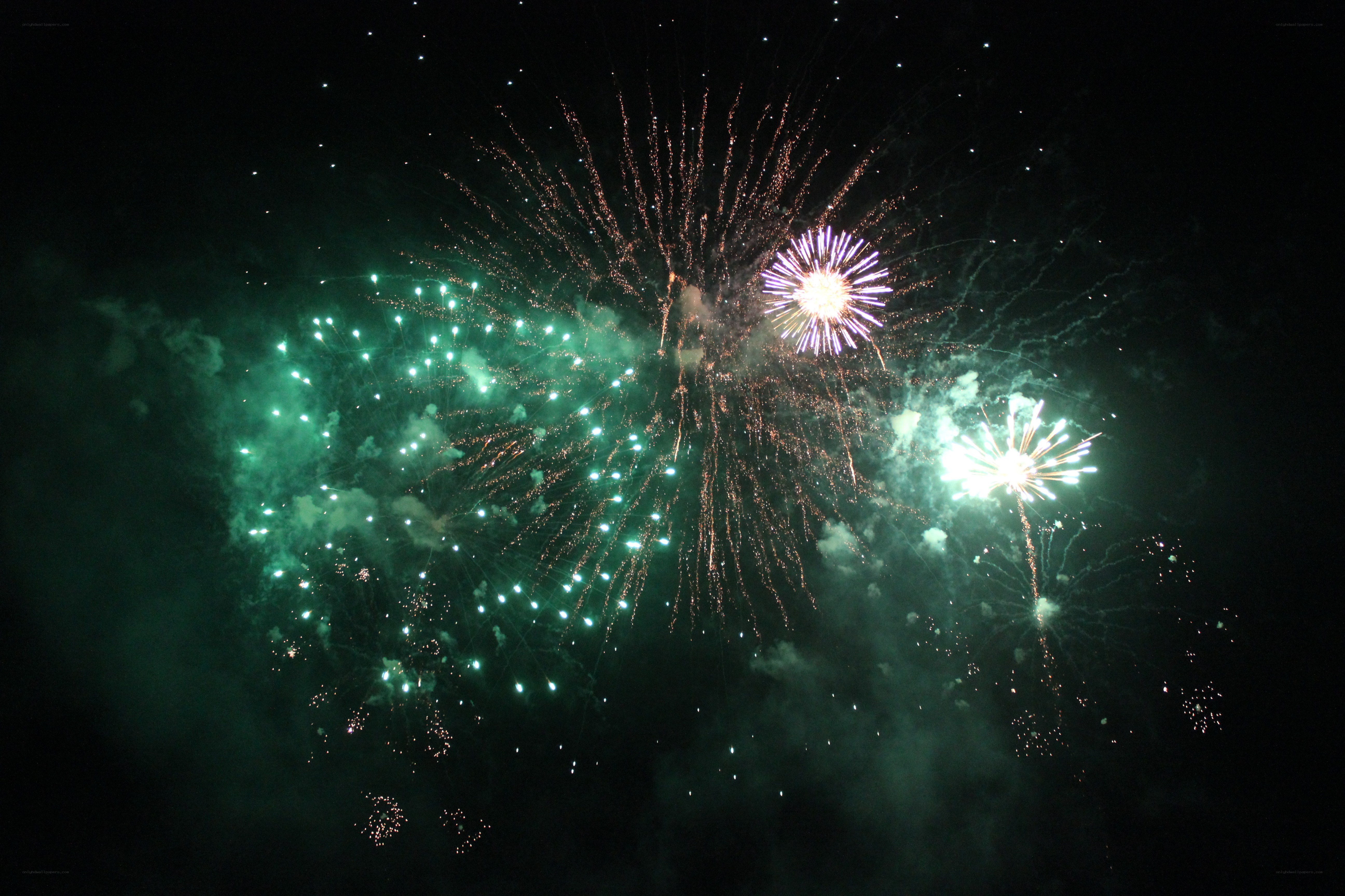 Colorful fireworks display