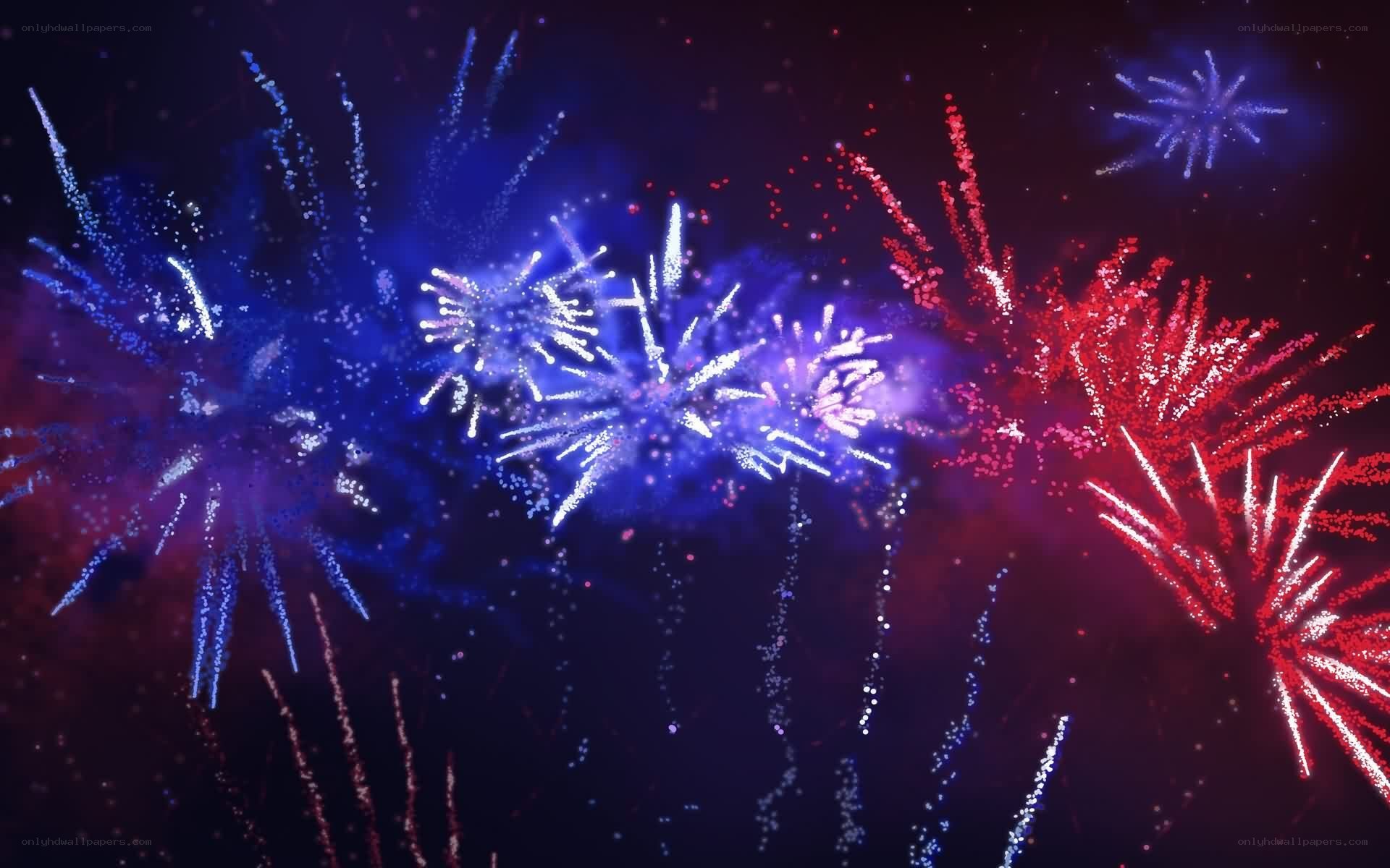 Colorful fireworks display