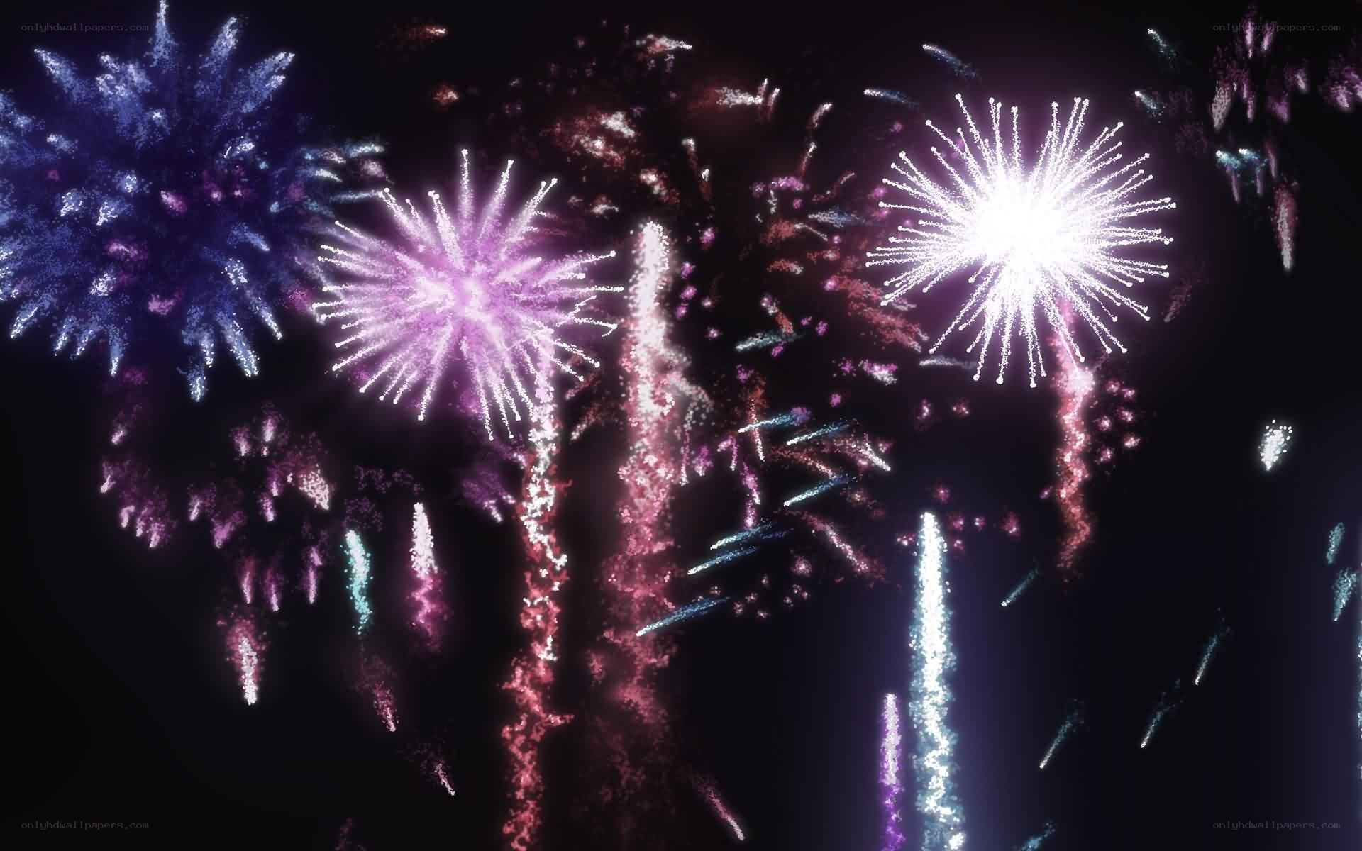 Colorful fireworks display