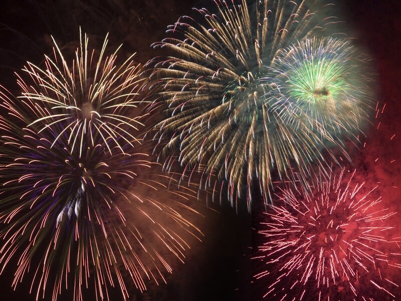 Colorful Fireworks Display — Photograph