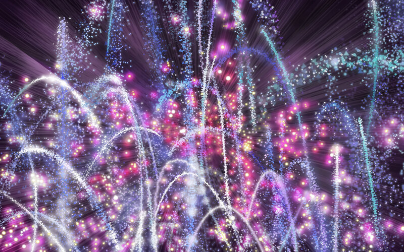 Colorful Fireworks Display — Purple