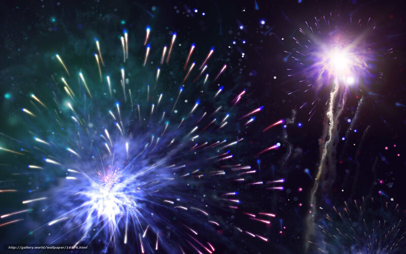 Colorful fireworks display