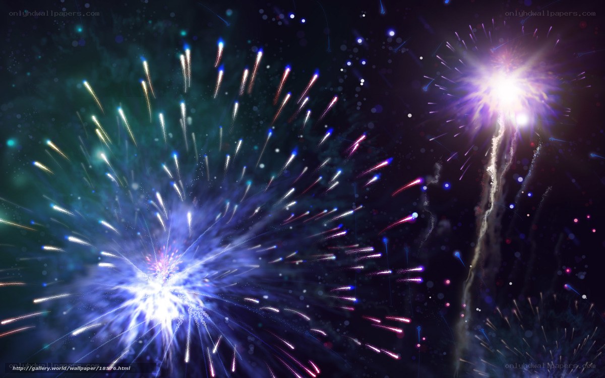 Colorful fireworks display