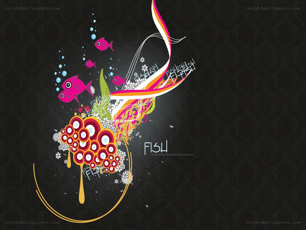 colorful fish art design