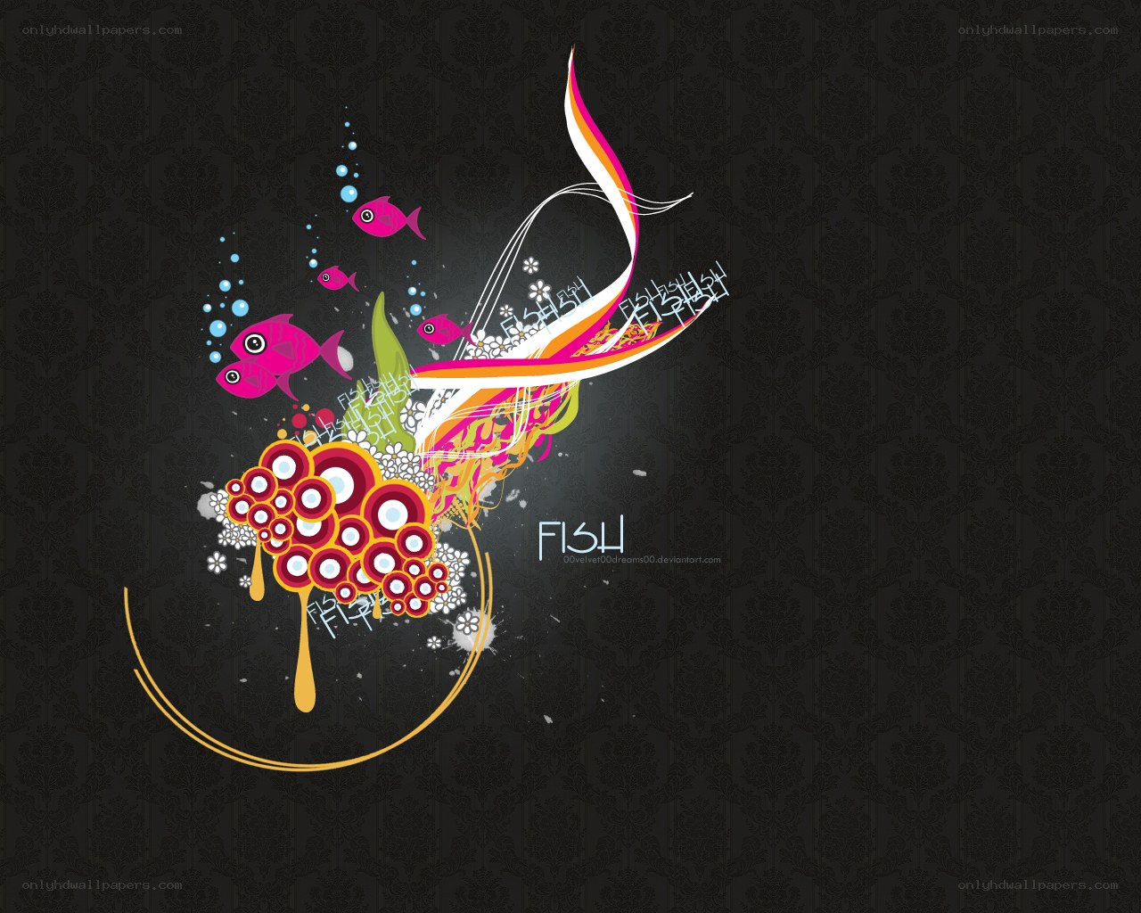 colorful fish art design