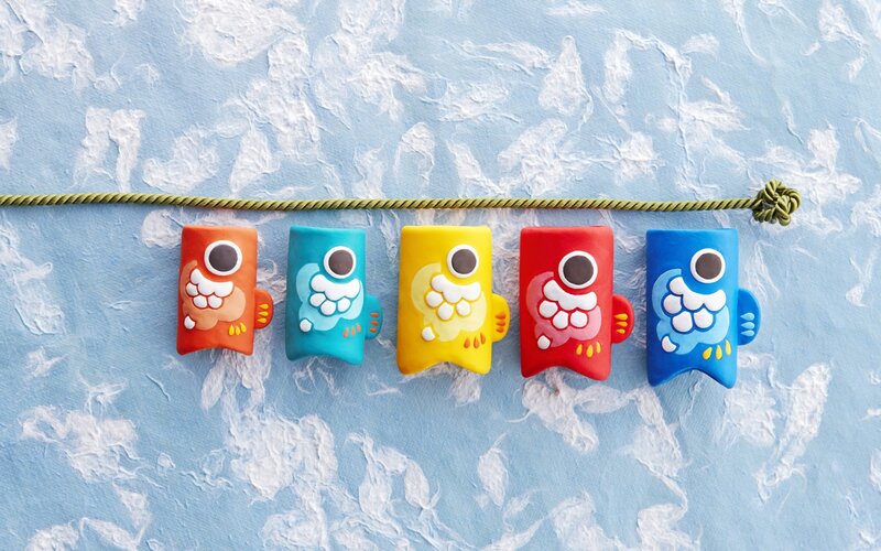 Colorful Fish Ornaments — Blue