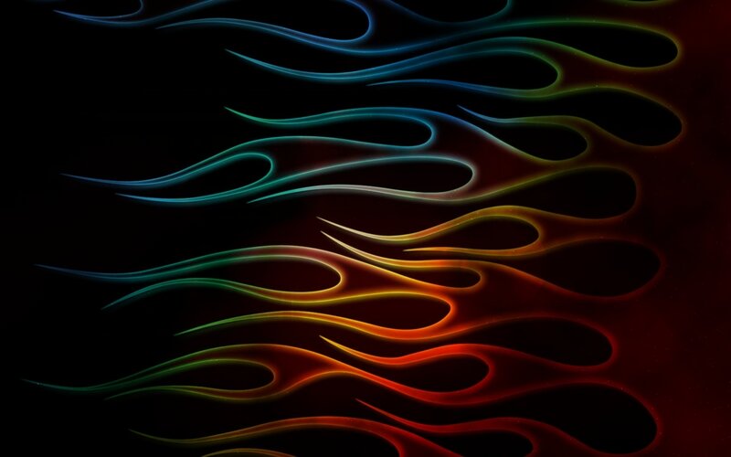colorful flame design