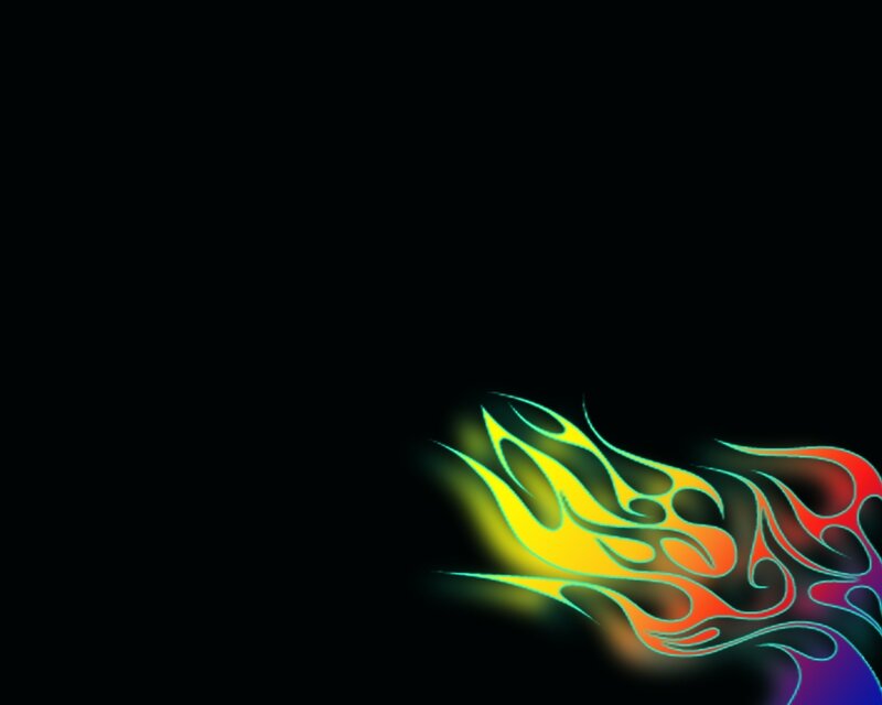 colorful flame design