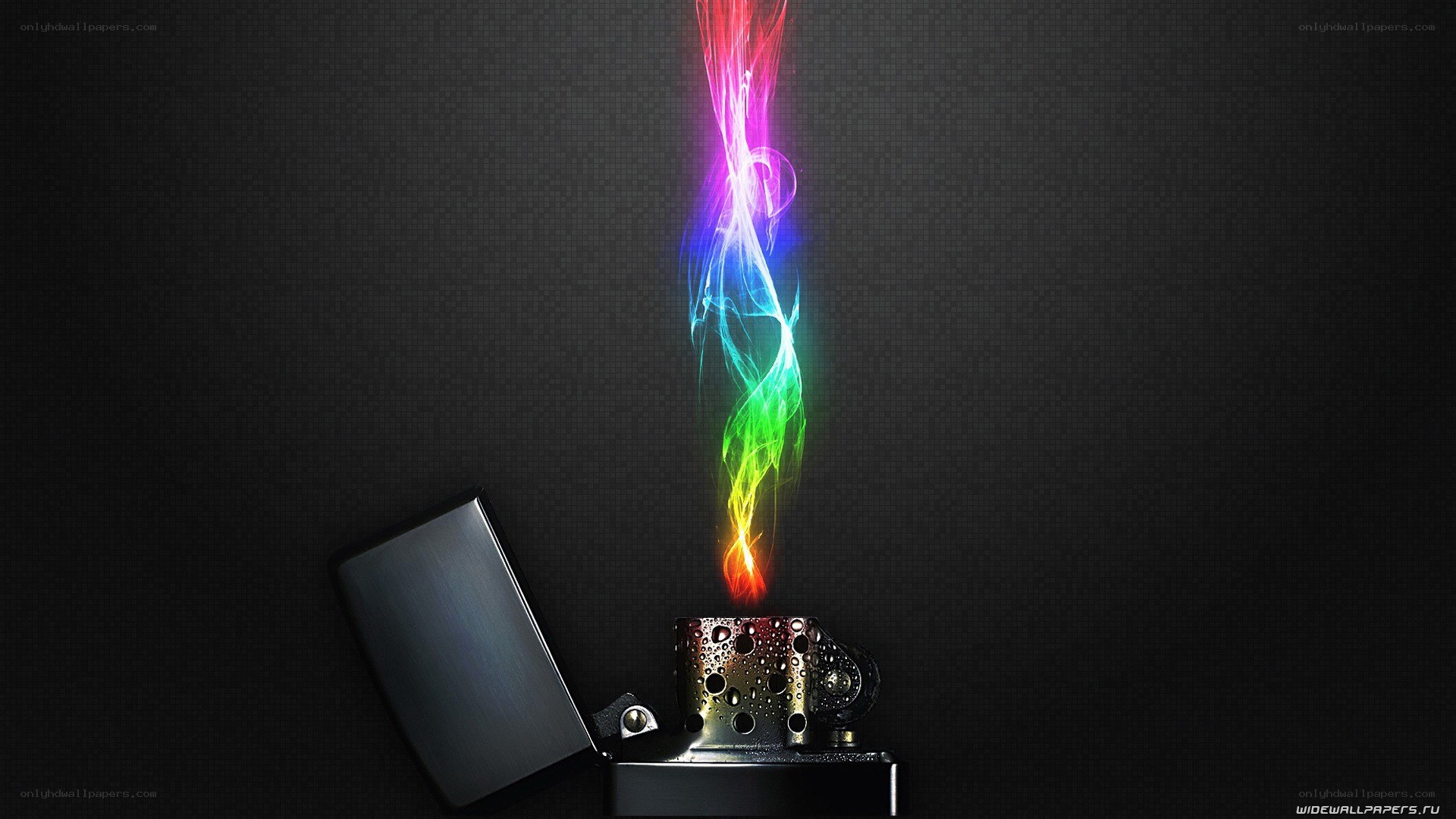 Colorful flame from a lighter