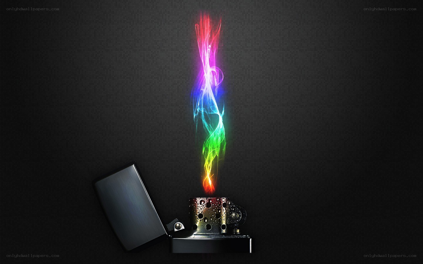 Colorful flame from a lighter