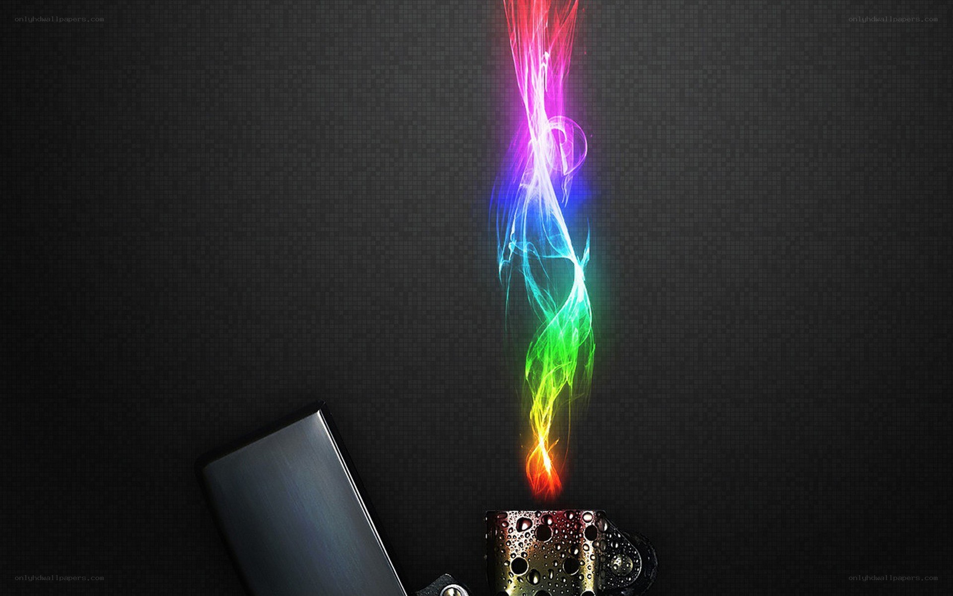 colorful flame from lighter