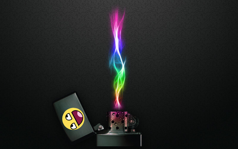 Colorful flame lighter