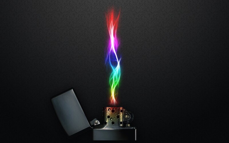Colorful flame lighter