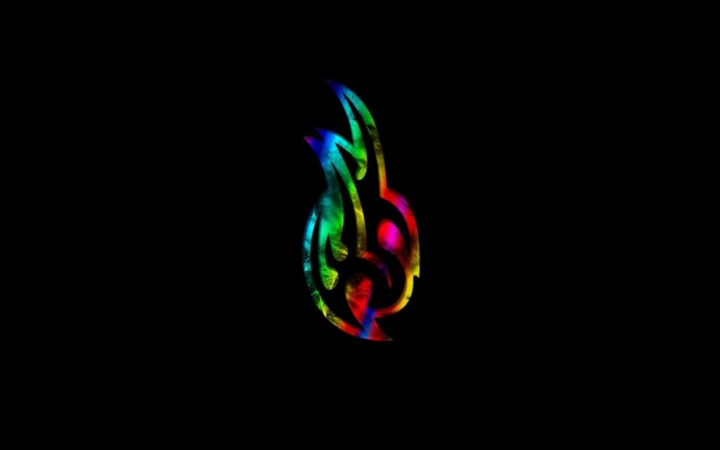 colorful flame symbol