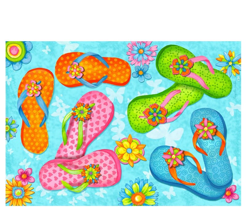 Colorful Flip-flops — Blue