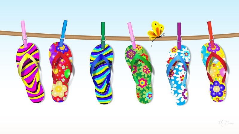 Colorful Flip-flops on Line