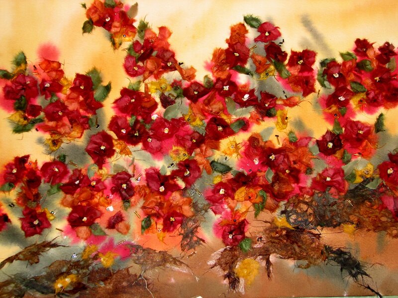 Colorful floral abstract art