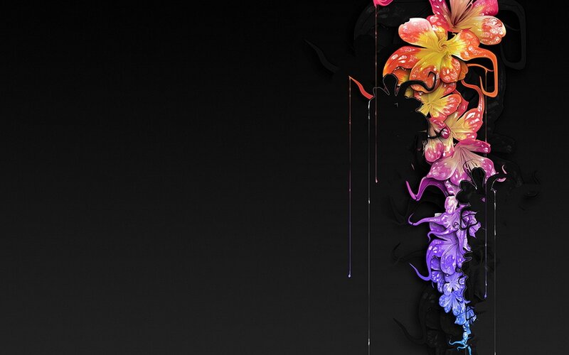 colorful floral abstract art