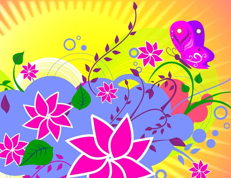 colorful floral abstract background
