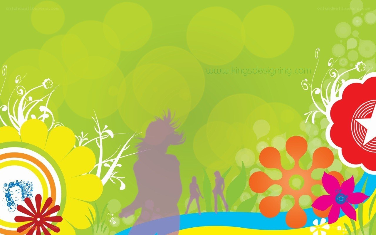 colorful floral abstract background