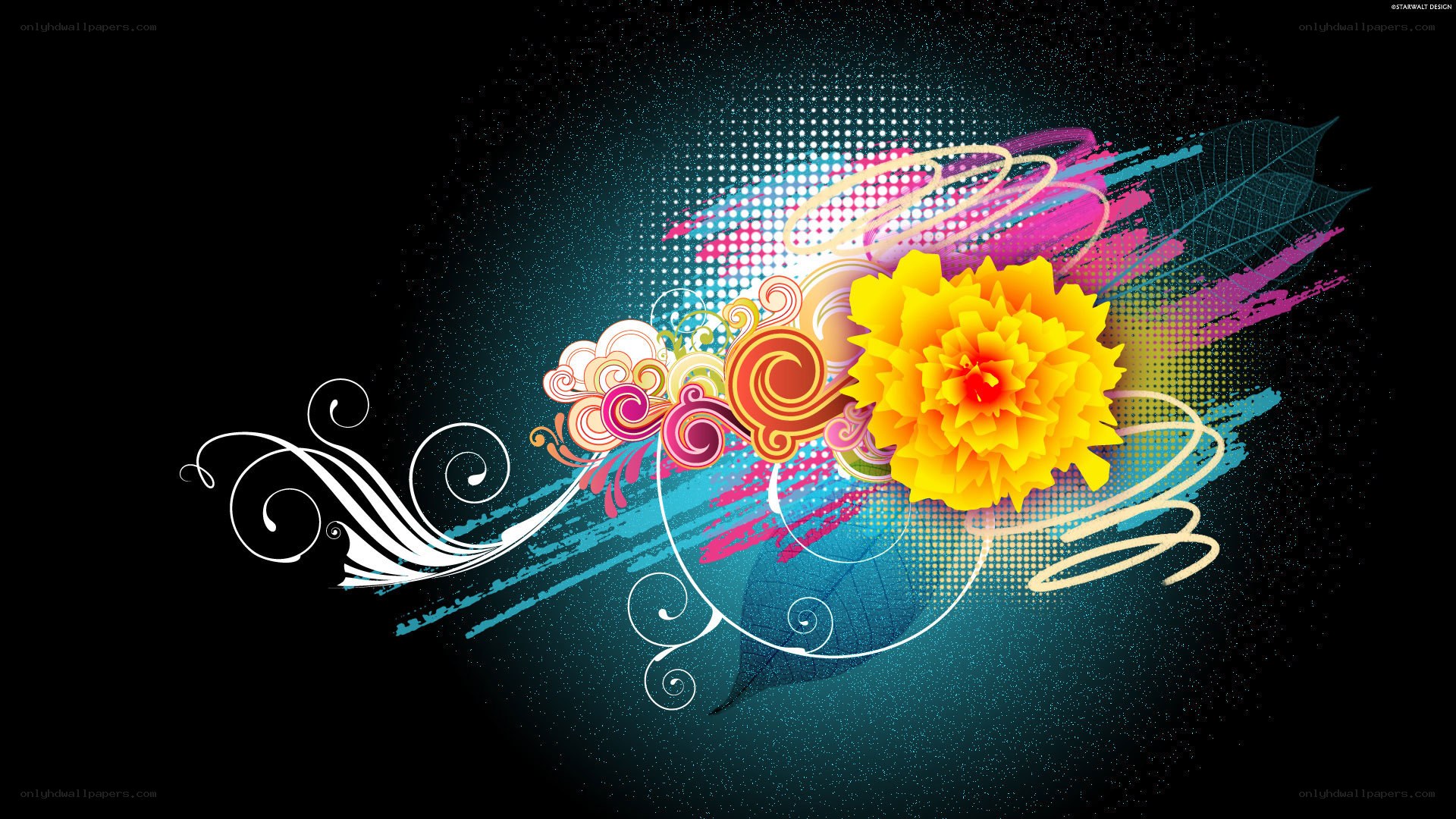 colorful floral abstract design