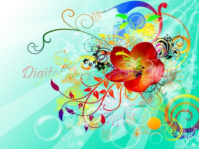 colorful floral abstract design