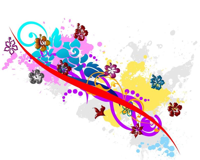 colorful floral abstract design