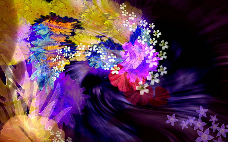 Colorful Floral Abstract — Purple, Vibrant