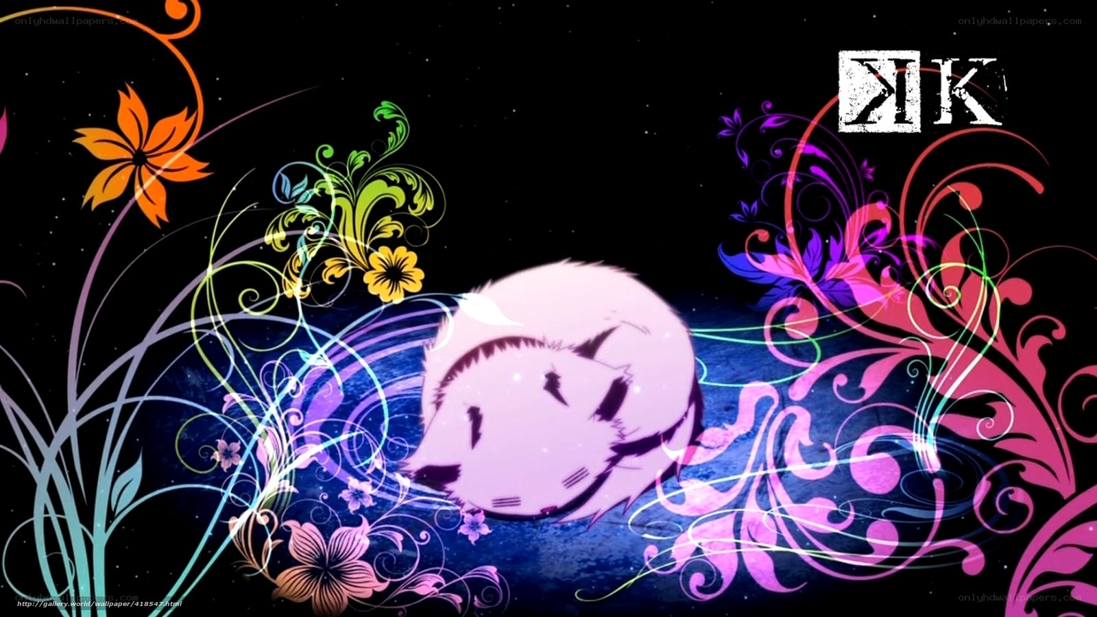 colorful floral anime wallpaper