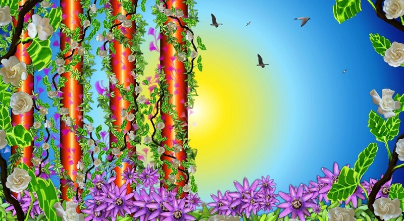 Colorful Floral Archway