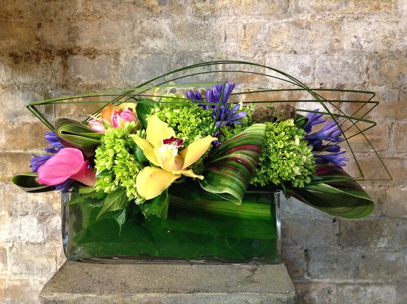 Colorful Floral Arrangement — Green, Calm