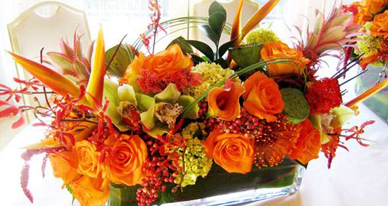 Colorful Floral Arrangement — Orange