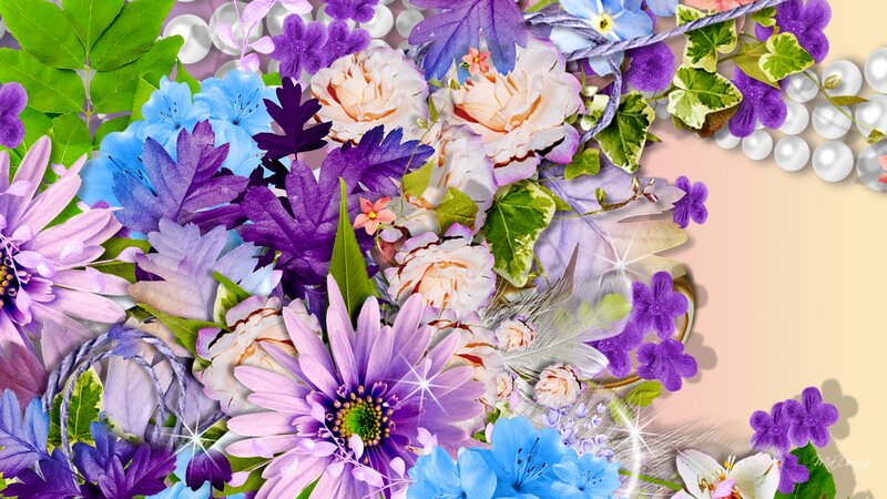 Colorful Floral Arrangement — Purple