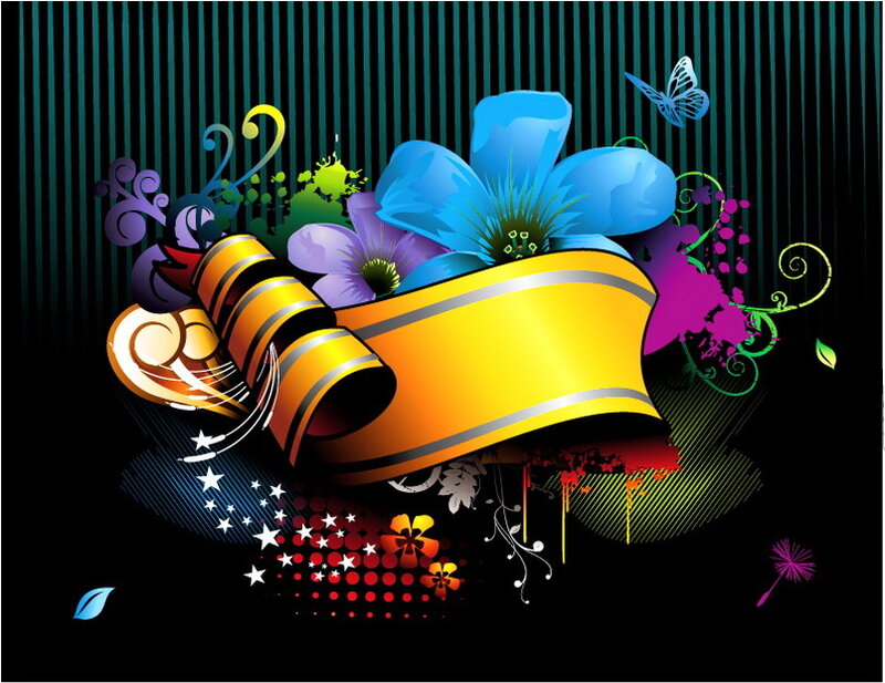Colorful Floral Banner