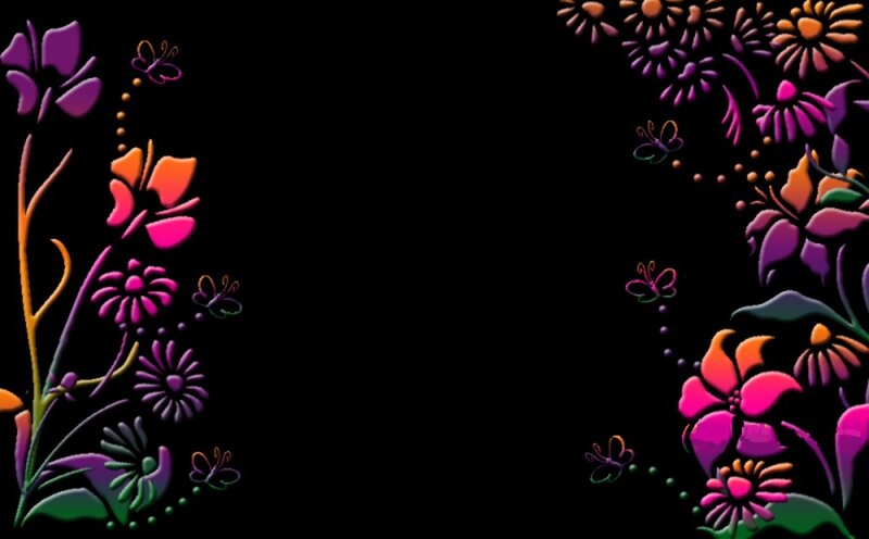 Colorful Floral Border
