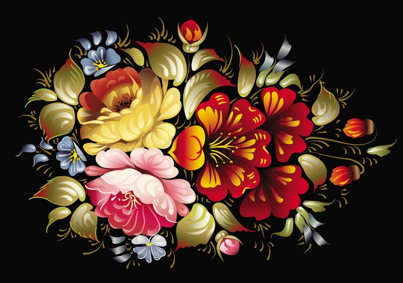 colorful floral bouquet design