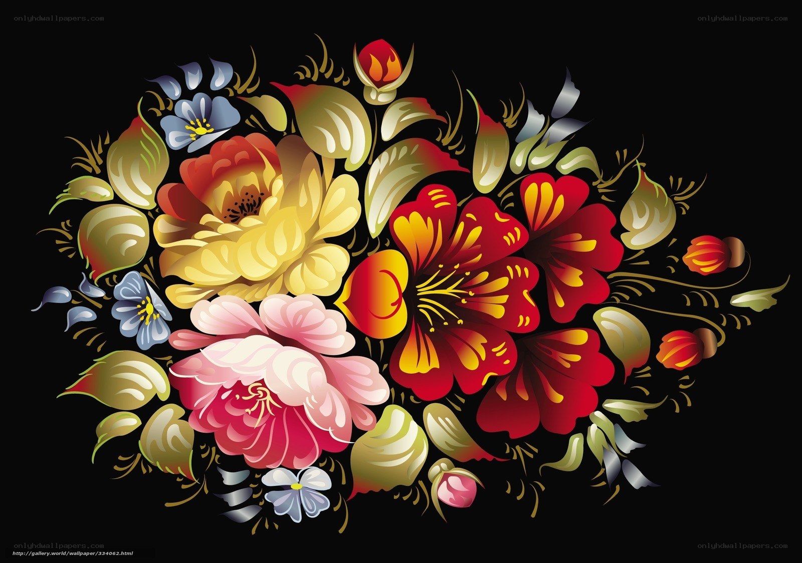 colorful floral bouquet design