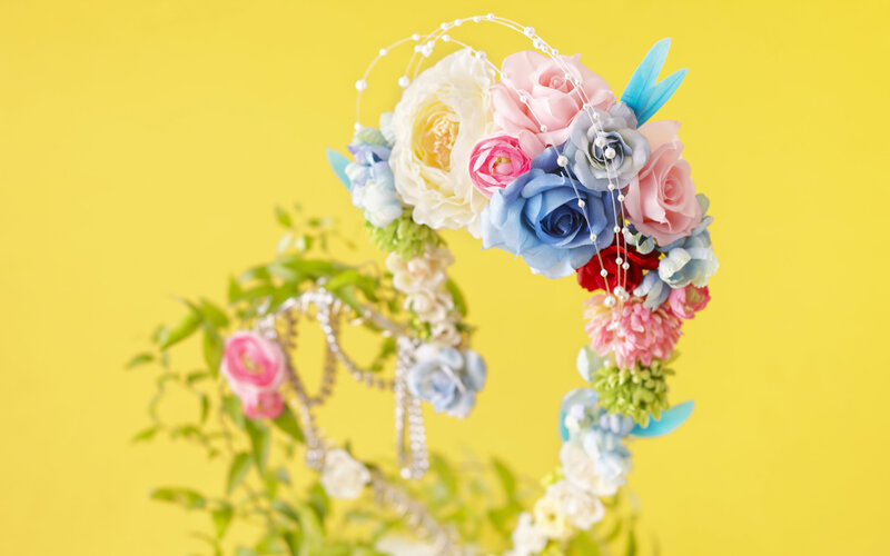 colorful floral crown