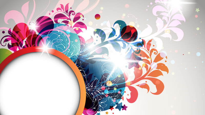 Colorful Floral Design — Blue