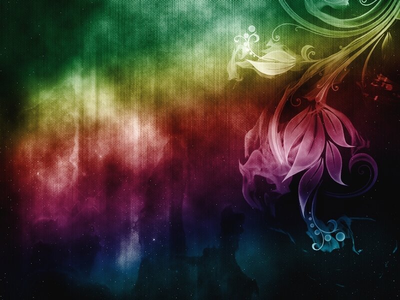 Colorful Floral Design — Green