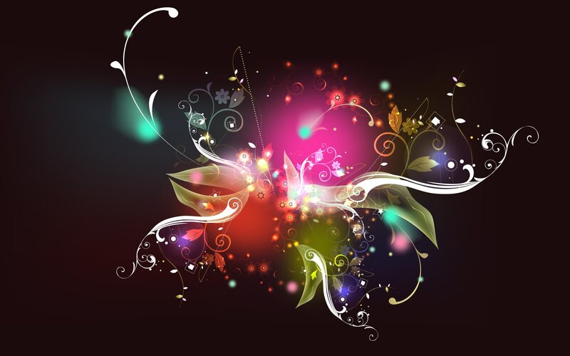 Colorful Floral Design — Leaves