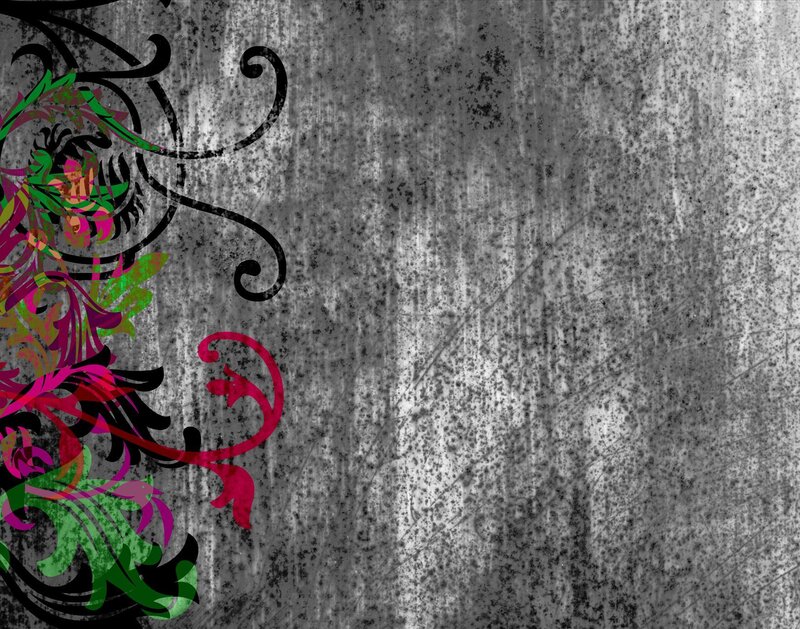colorful floral design on grunge background