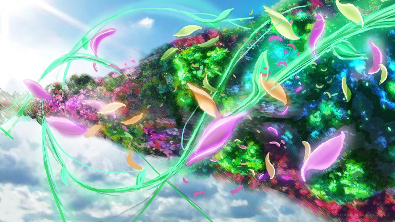 colorful floral landscape