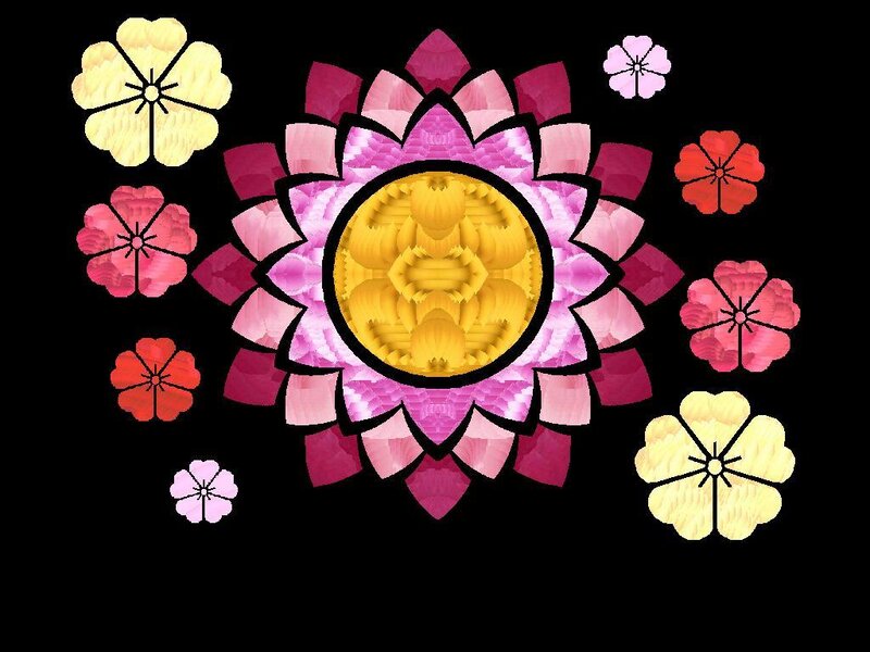 colorful floral mandala design