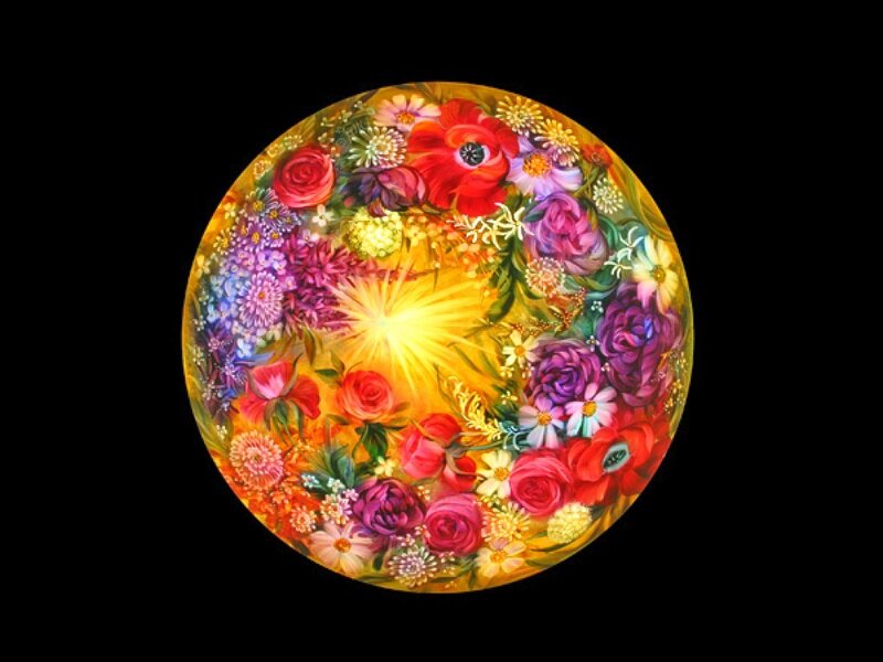 colorful floral mandala