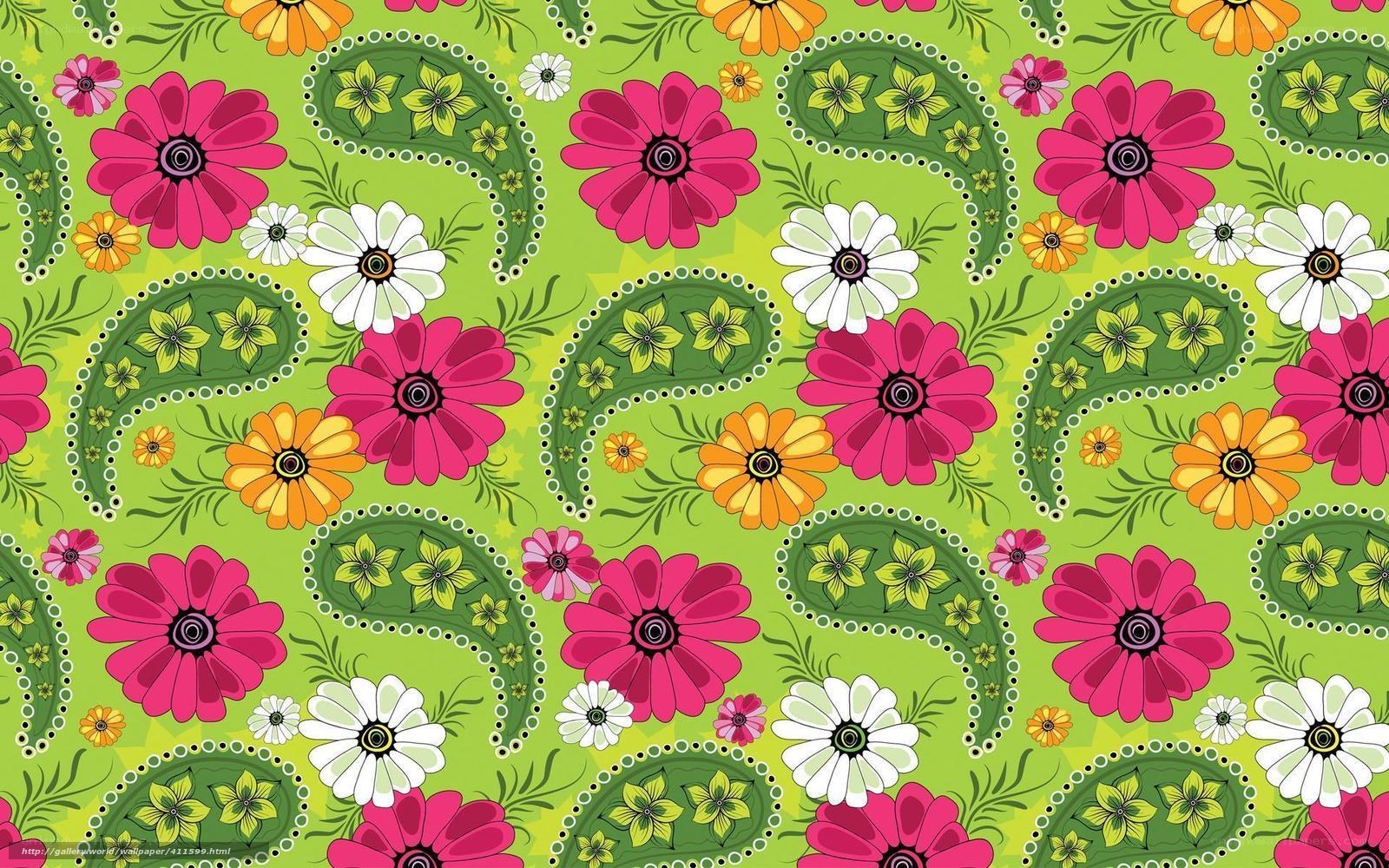 colorful floral paisley pattern