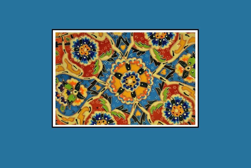 Colorful Floral Pattern — Blue, Ornate