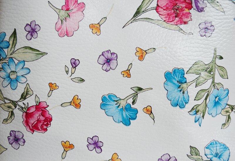 colorful floral pattern on white