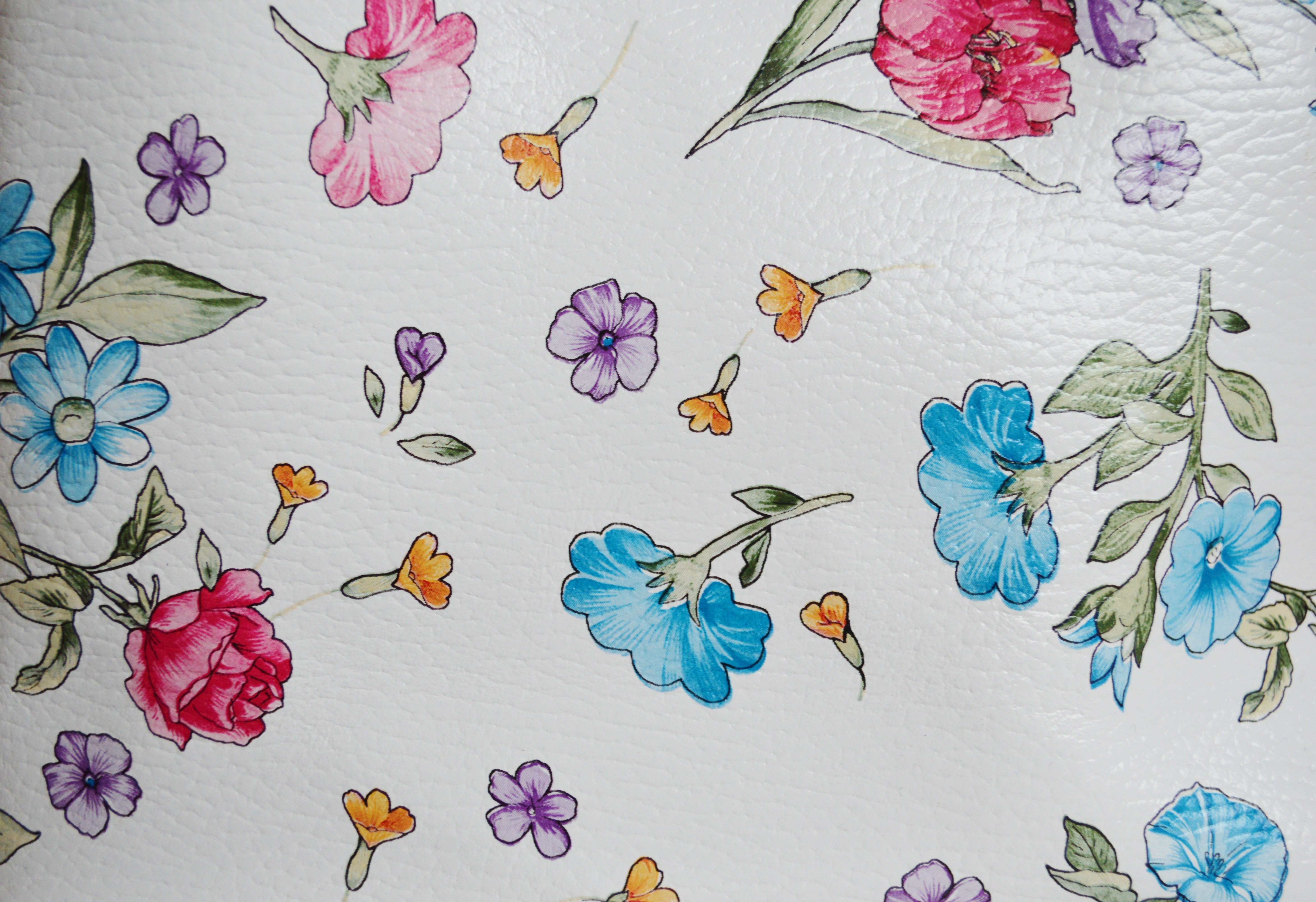 colorful floral pattern on white