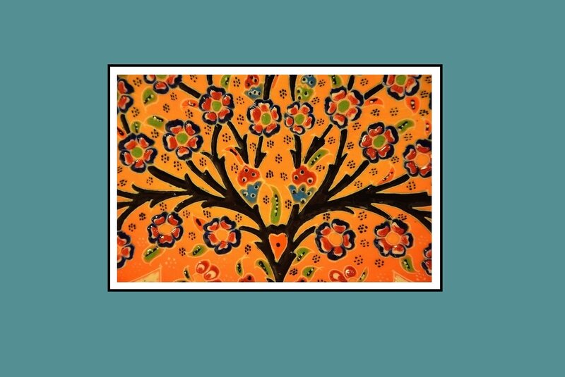 Colorful Floral Pattern — Orange, Vibrant, Illustration